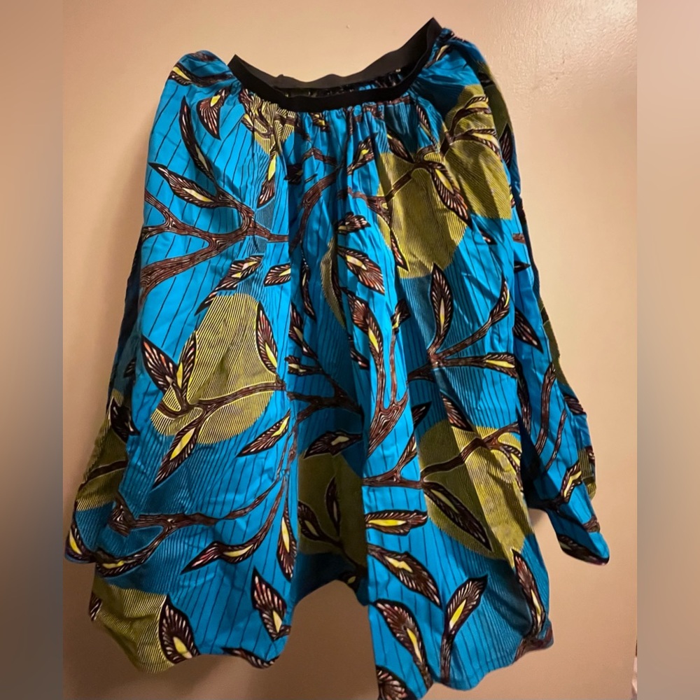 African wax print circle skirt